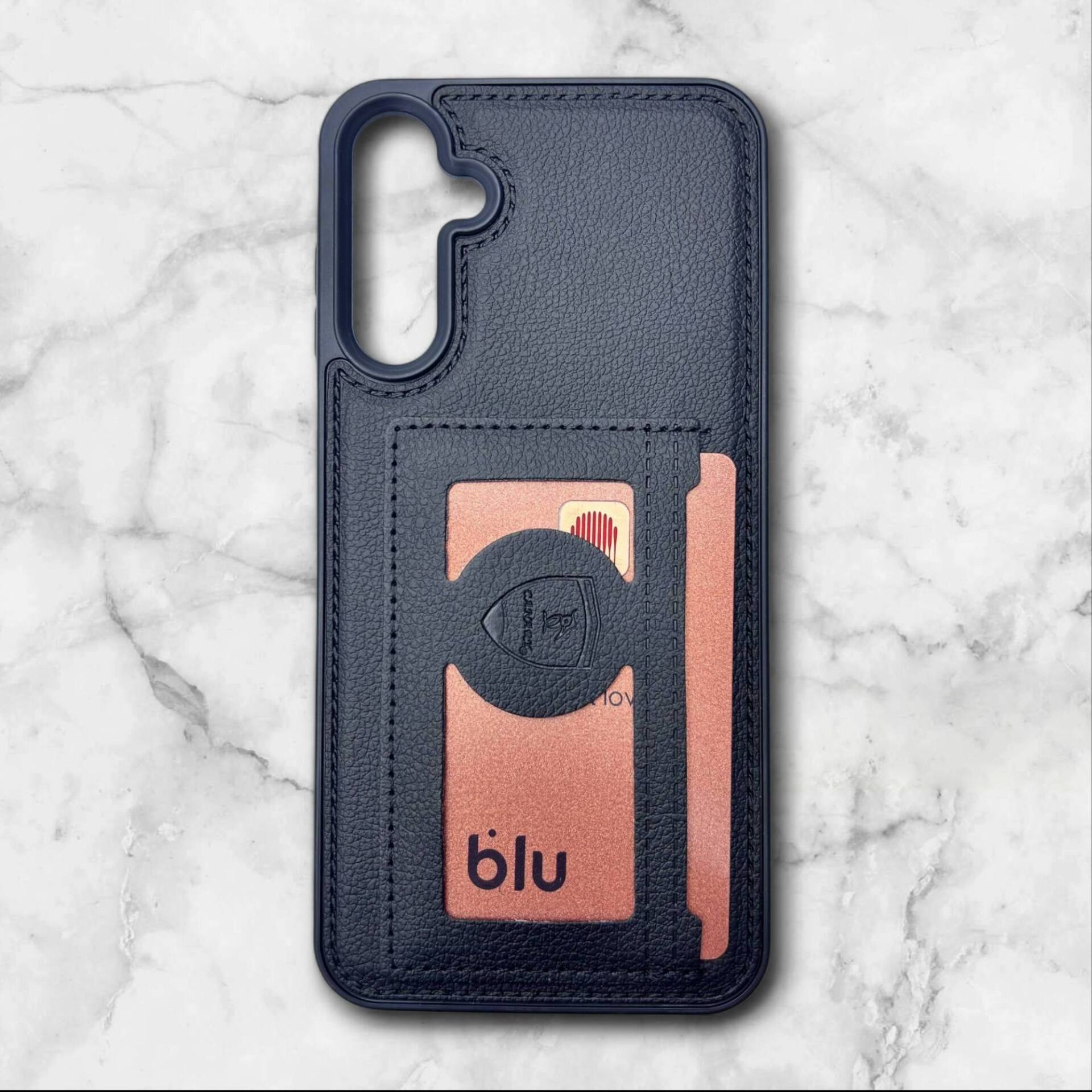  قاب چرمی جاکارتی سامسونگ Samsung A16 رنگ مشکی– Canary– یونیک کیس 