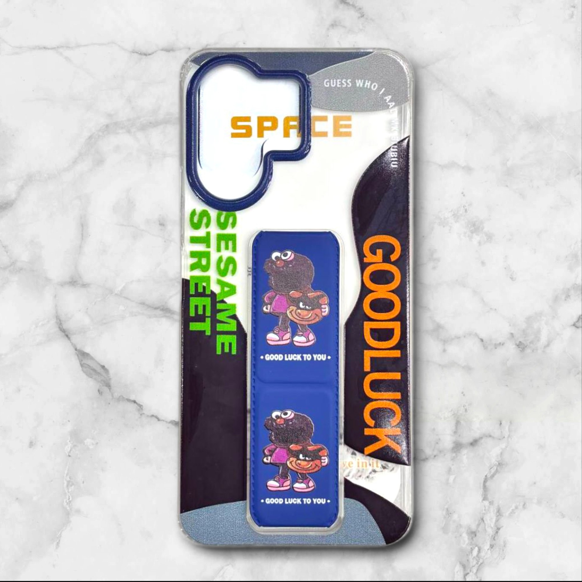  قاب طرح دار شیائومیredmi13c استندی شفاف GOODLUCK رنگ ابی – یونیک کیس 