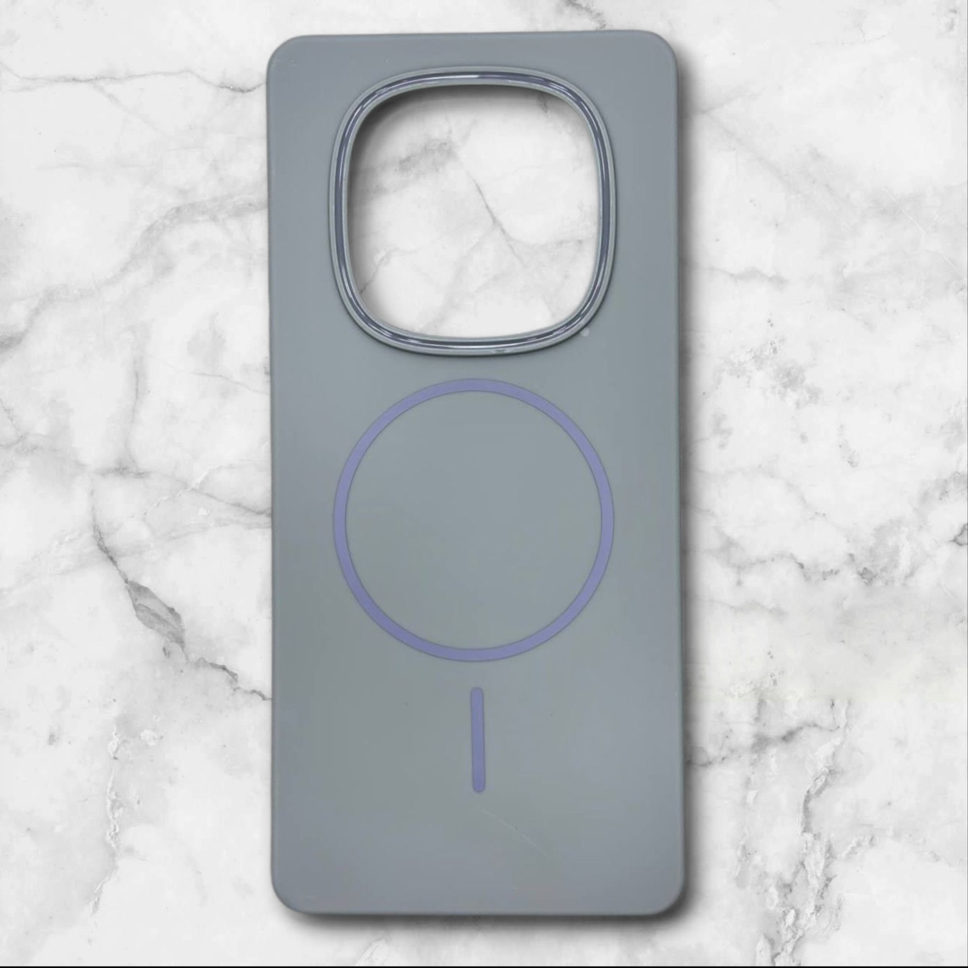 قاب شیائومیredminote14pro4g طرح مگسیف اندروید–داخل مخمل رنگ طوسی – یونیک کیس