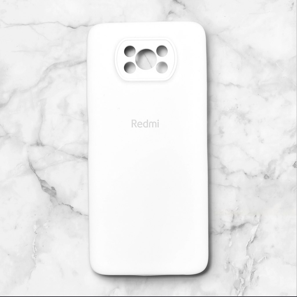 قاب سیلیکون پاک کنی اورجینال شیائومی– redmipocox3 رنگ سفید – یونیک کیس 
