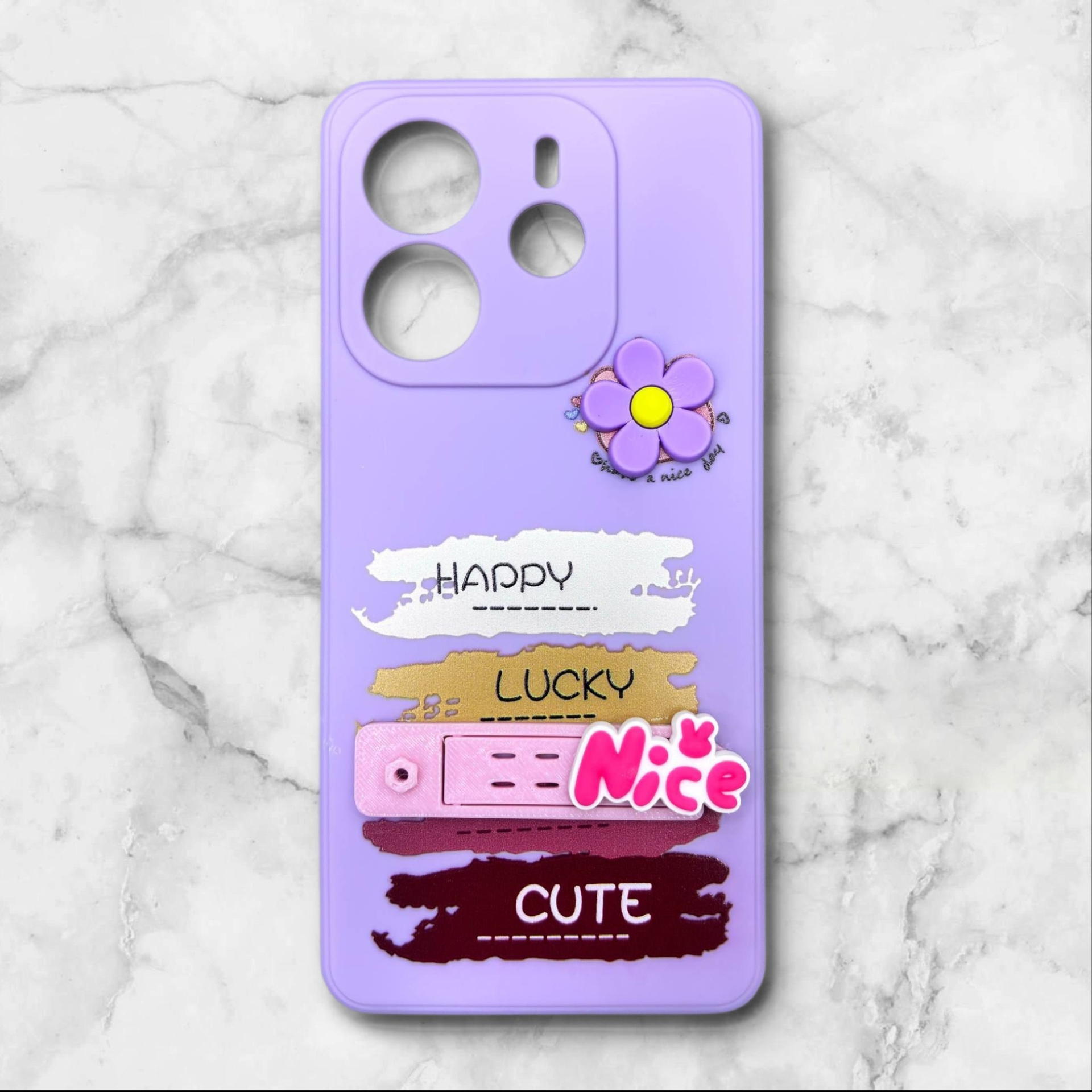  قاب شیائومی redminote144g فانتزی استنددار Nice Mood رنگ بنفش – یونیک کیس 