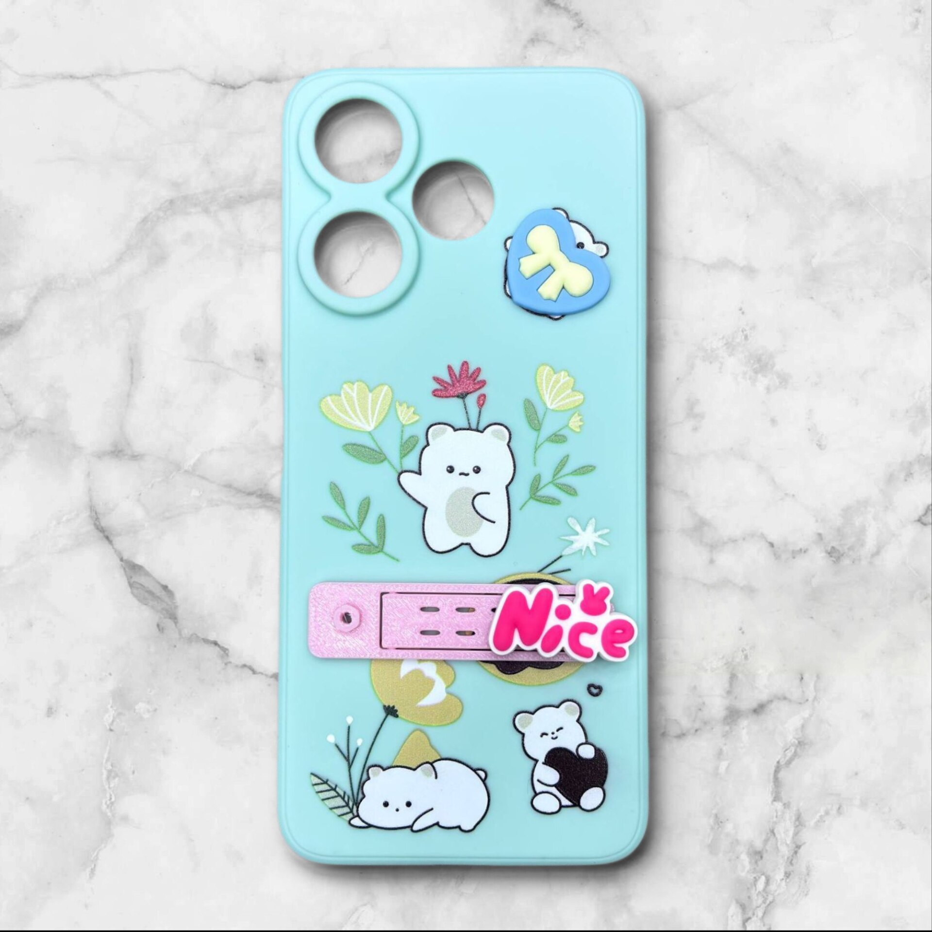  قاب شیائومی redmi13x فانتزی استنددار Nice Mood رنگ سبز – یونیک کیس 