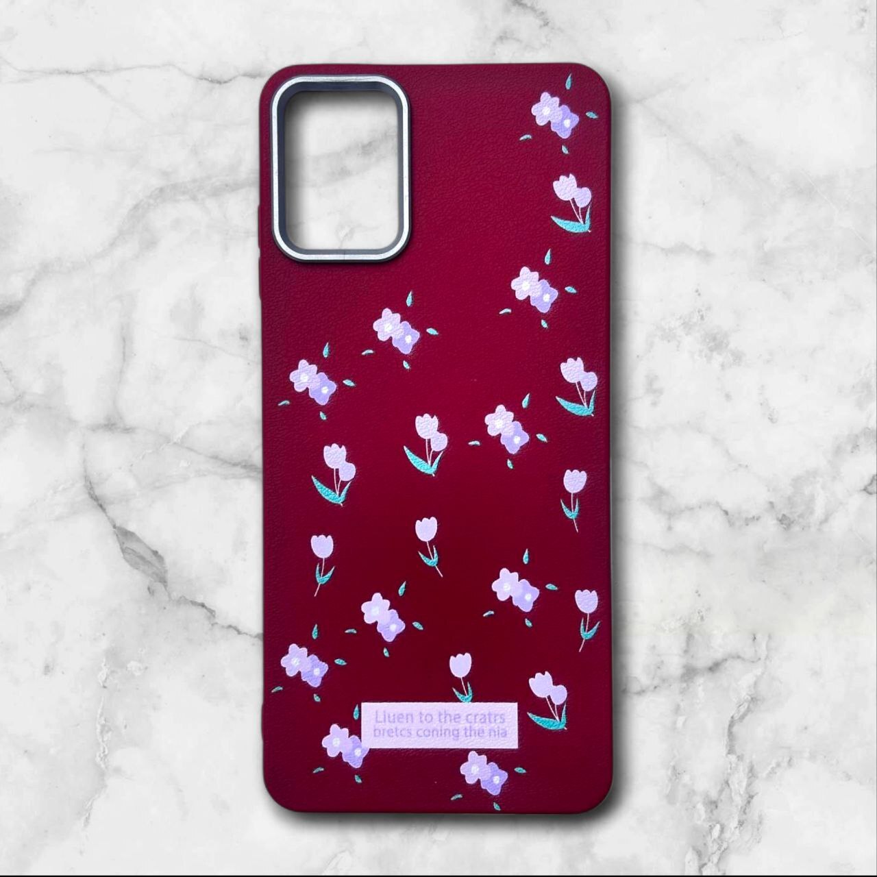  قاب طرح دار گل دار – Flower case سامسونگ A17 رنگ زرشکی – یونیک کیس 