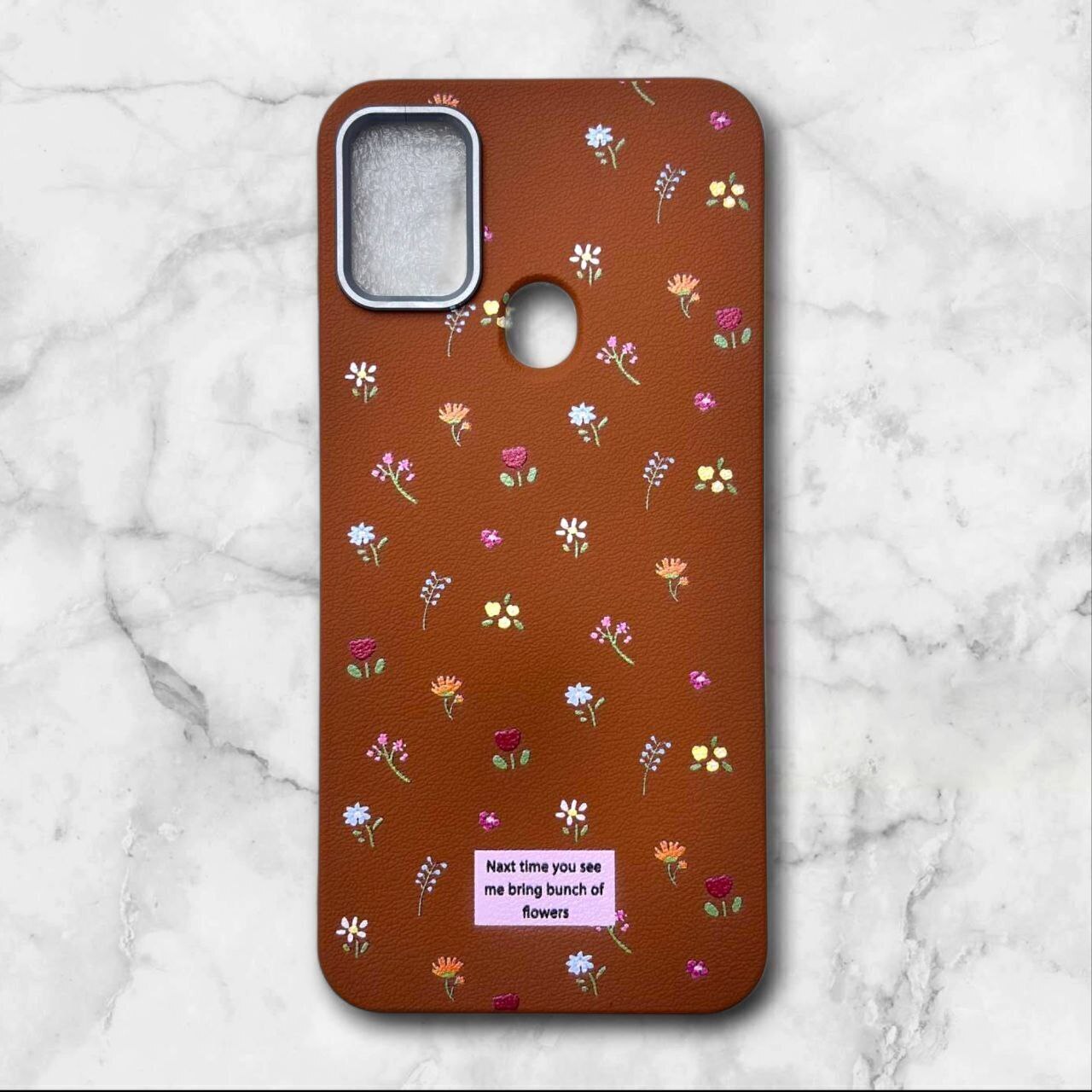  قاب طرح دار گل دار – Flower case سامسونگ A11 رنگ قهوه ای – یونیک کیس 