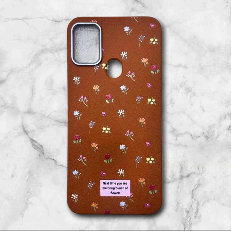 قاب طرح دار گل دار – Flower case سامسونگ A11 رنگ قهوه ای – یونیک کیس 