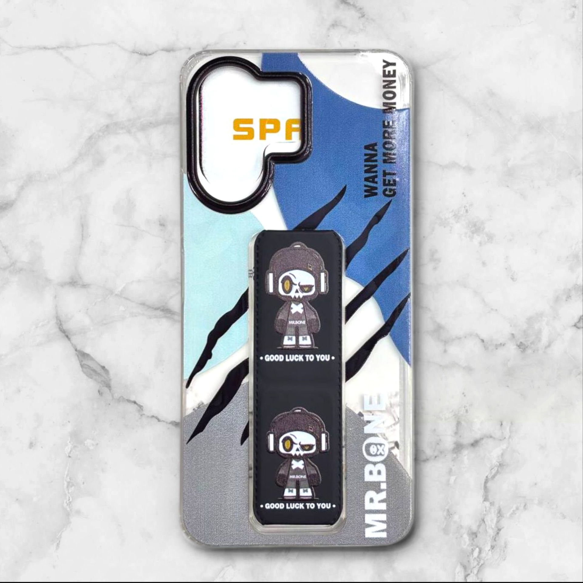  قاب طرح دار شیائومیredmi13c استندی شفاف GOODLUCK رنگ مشکی – یونیک کیس 