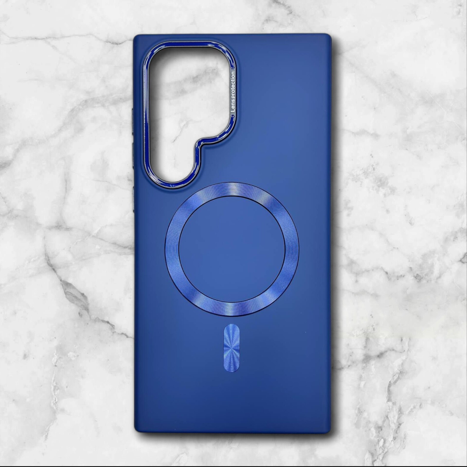  قاب سامسونگ samsungs25ultra مگ‌سیف کربن با فریم فلزی لنز رنگ سورمه ای – یونیک کیس 