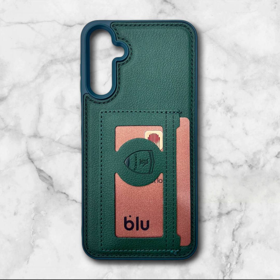  قاب چرمی جاکارتی سامسونگ Samsung A56 رنگ سبز – Canary– یونیک کیس 