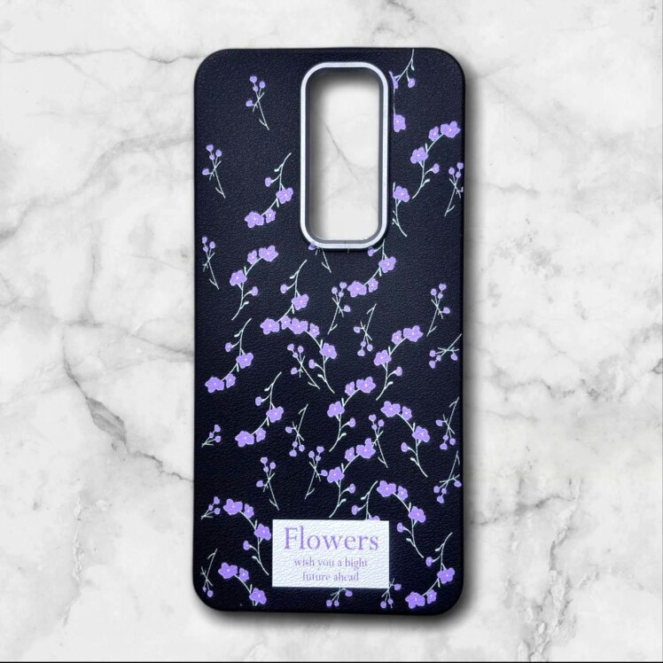 قاب طرح دار گل دار – Flower case شیائومی RedmiNote8Pro رنگ مشکی – یونیک کیس 