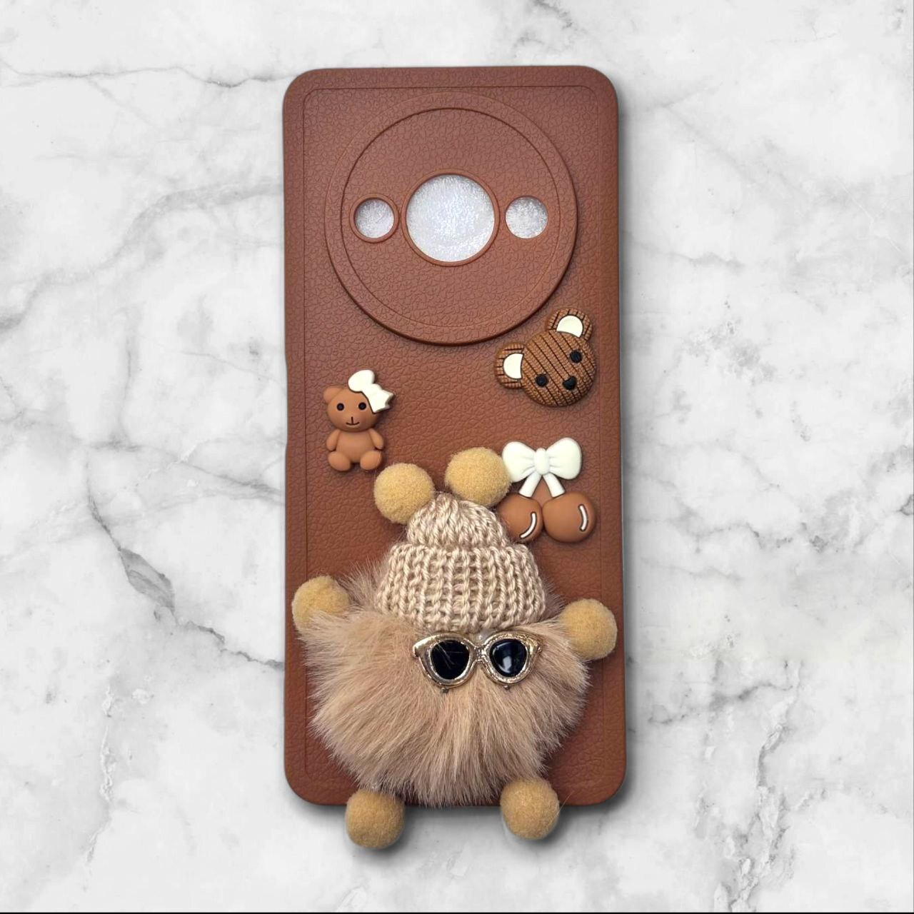 قاب پشمالو سهبعدی کارتونی شیائومی RedmiA3x رنگ قهوه ای – یونیک کیس