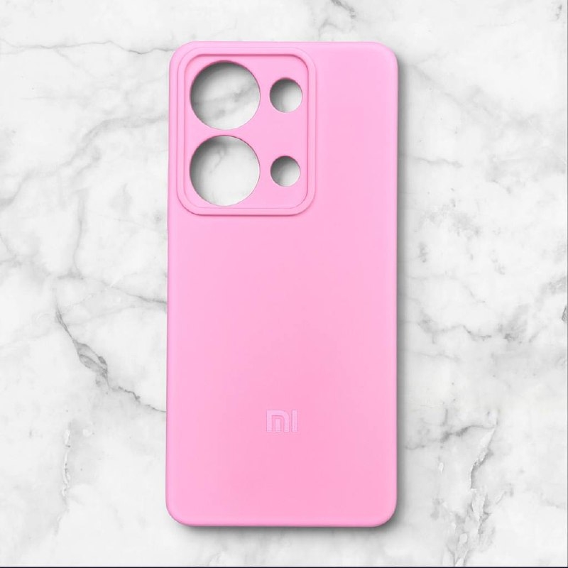  قاب سیلیکون پاک کنی اورجینال شیائومی– silicon case redminote13pro4g رنگ صورتی – یونیک کیس 