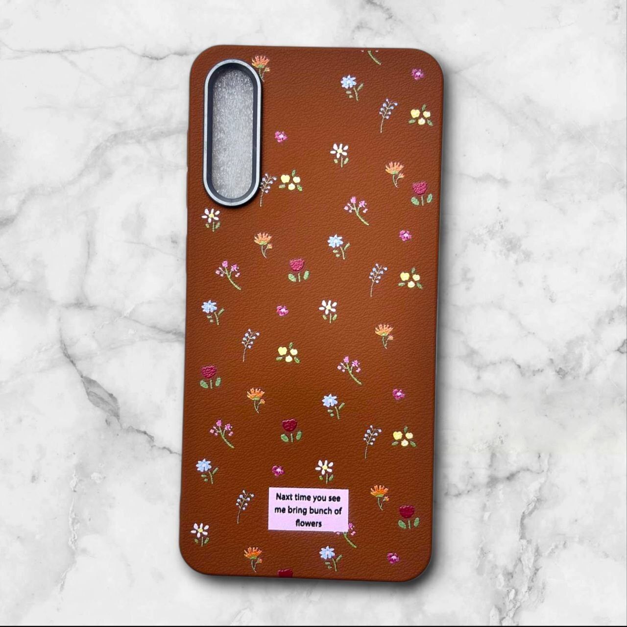  قاب طرح دار گل دار – Flower case سامسونگ A30s رنگ قهوه ای – یونیک کیس 