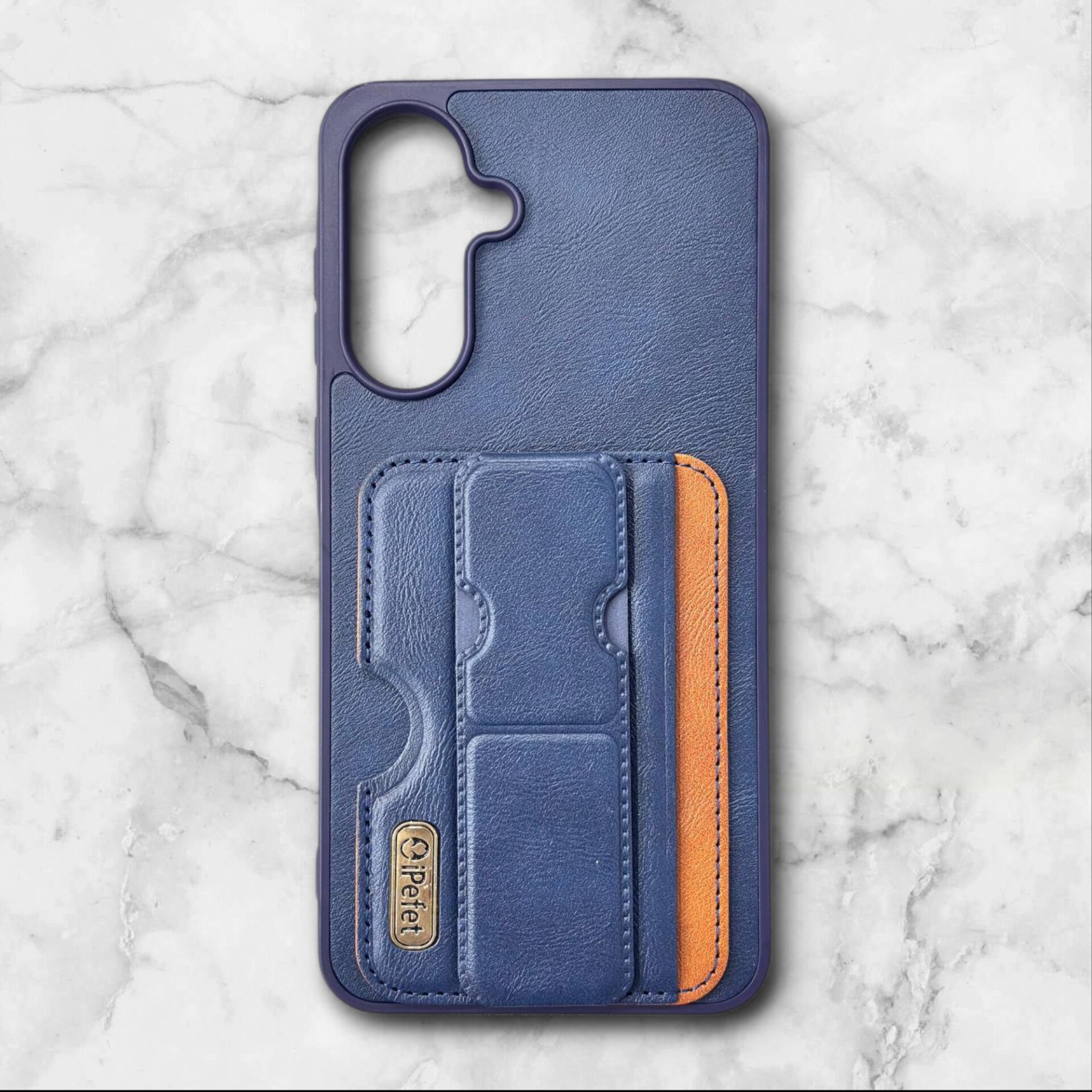  قاب سامسونگsamsunga16جاکارتی استندی ipefet رنگ سورمه ای – یونیک کیس 