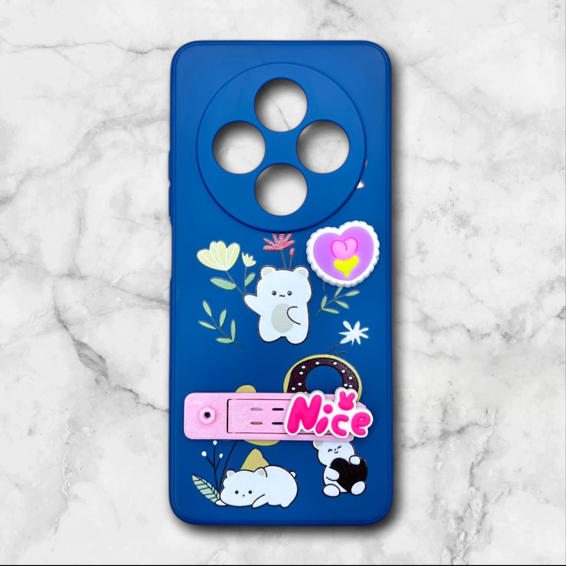  قاب شیائومی redmi14c فانتزی استنددار Nice Mood رنگ سورمه ای – یونیک کیس 