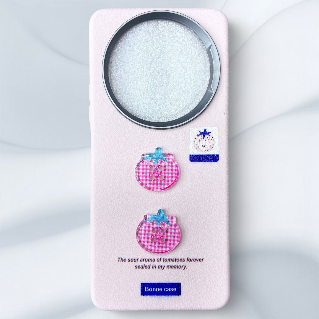  قاب چرمی طرح‌دار شیائومی pococ75 رنگ صورتی – Bonne Case-یونیک کیس 