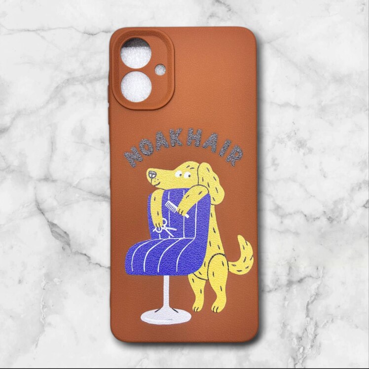 قاب طرح دار سامسونگsamsunga06 طرح سگ بامزه رنگ قهوه ای – یونیک کیس 