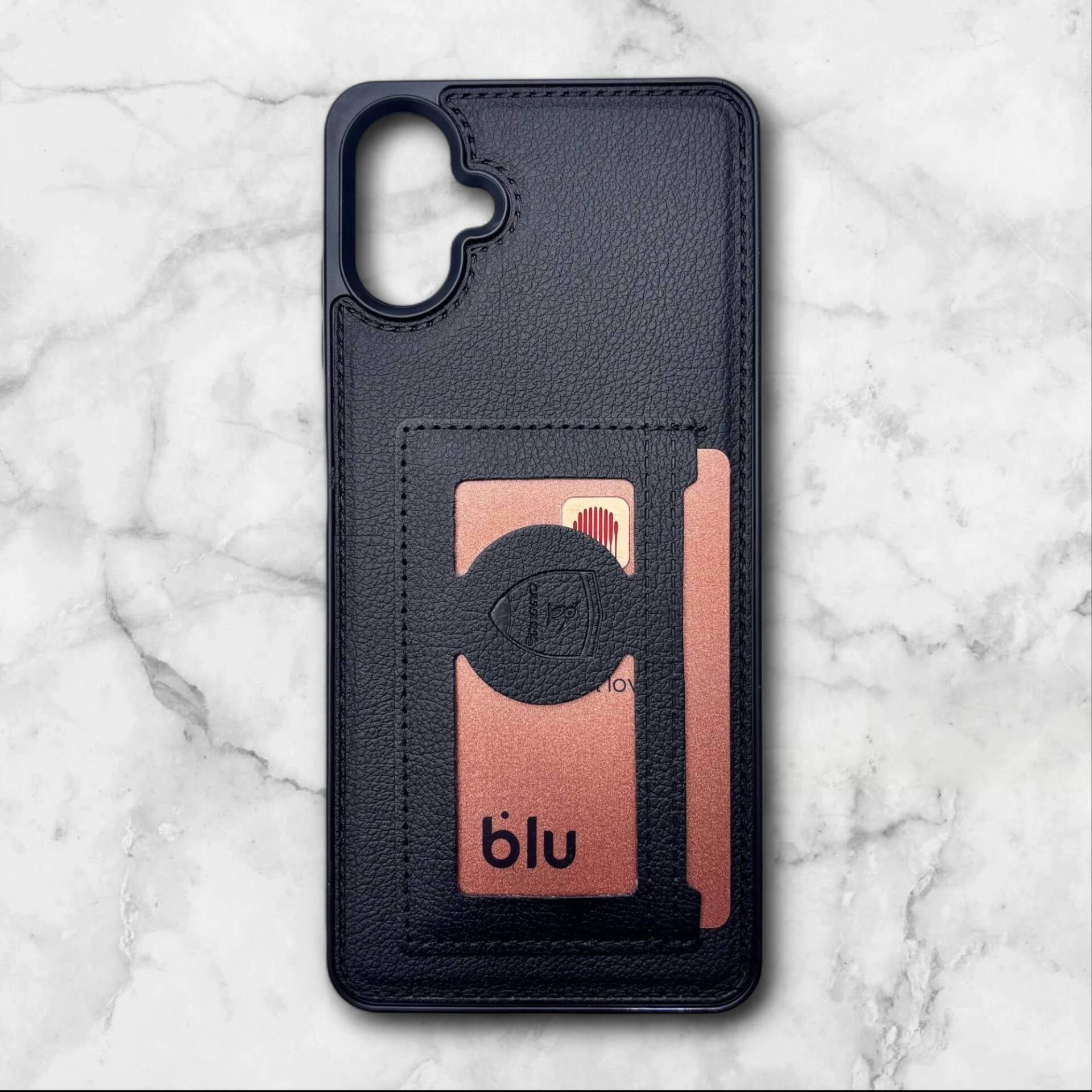 قاب چرمی جاکارتی سامسونگ Samsung A06 رنگ مشکی– Canary– یونیک کیس