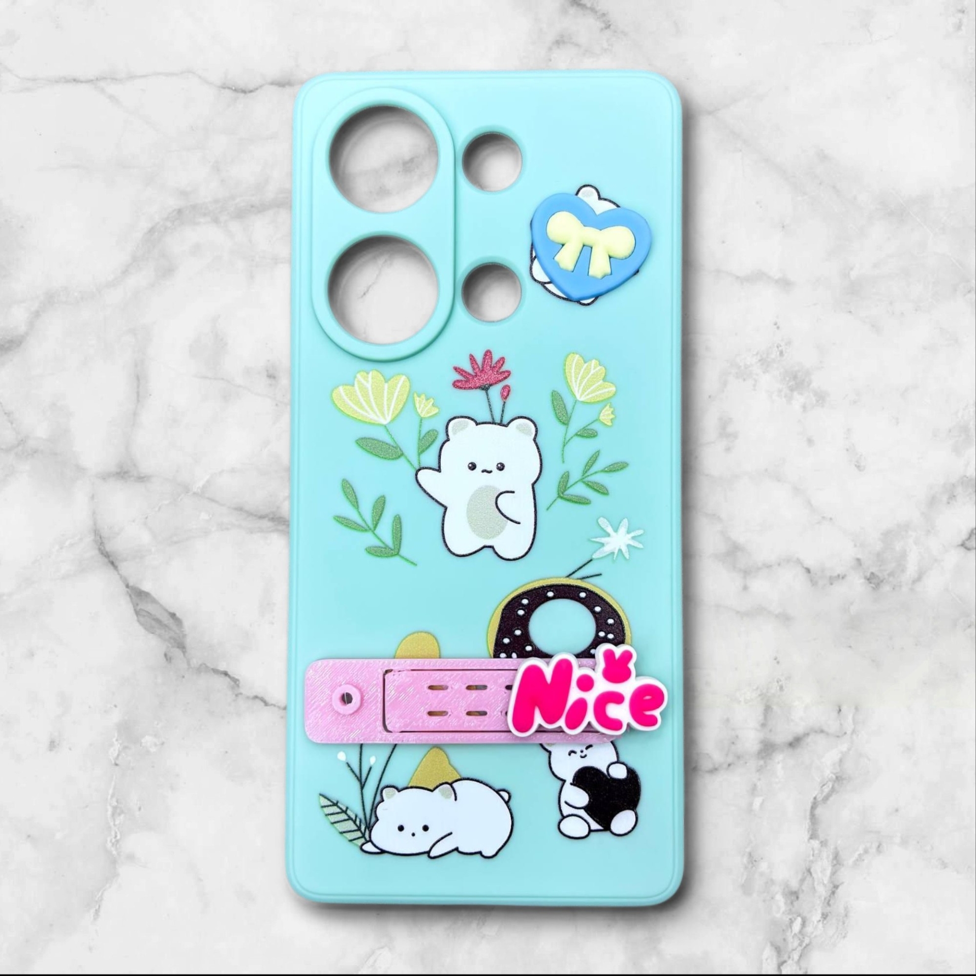  قاب شیائومی redminote14pro4g فانتزی استنددار Nice Mood رنگ سبز – یونیک کیس 