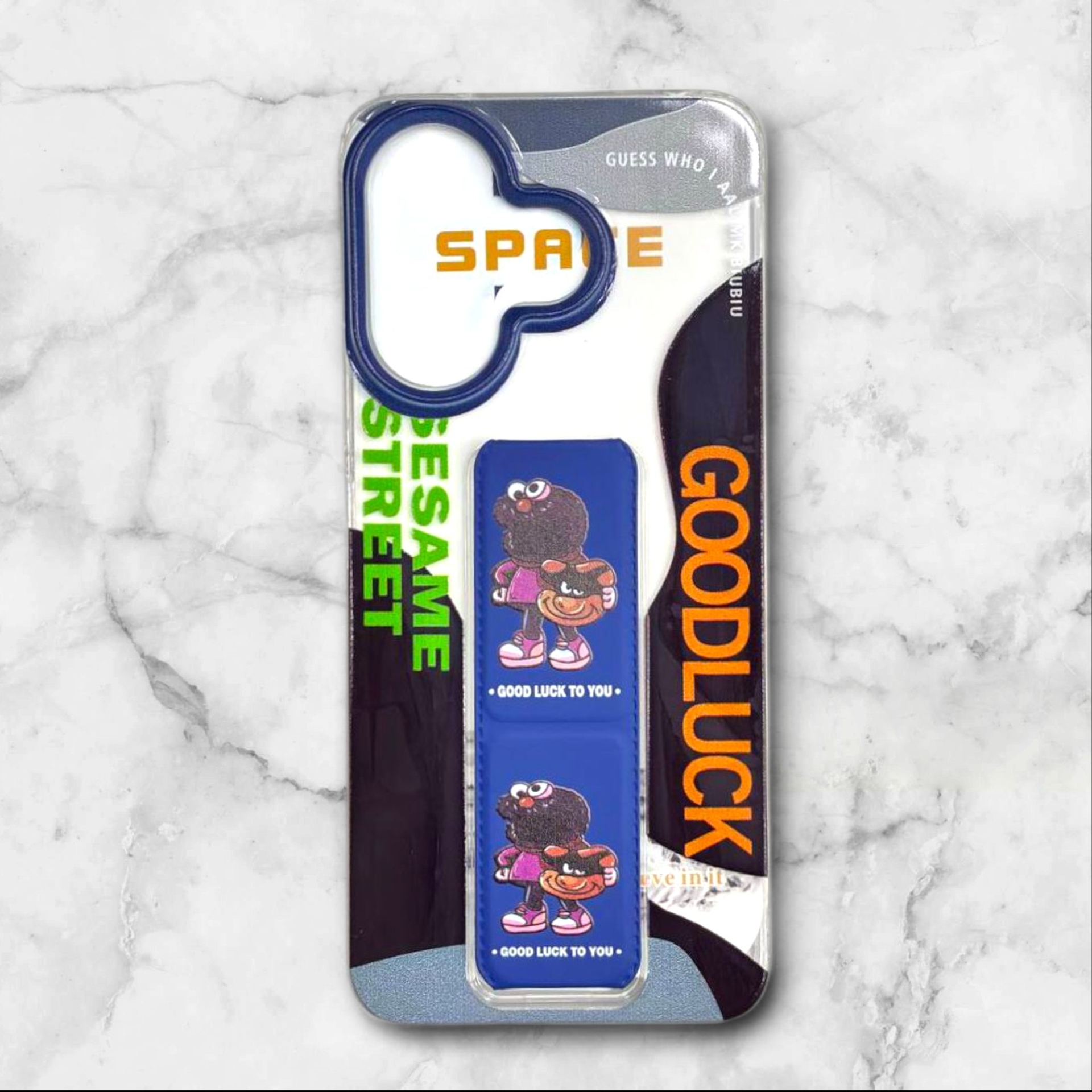  قاب طرح دار شیائومیredmi13x استندی شفاف GOODLUCK رنگ ابی – یونیک کیس 