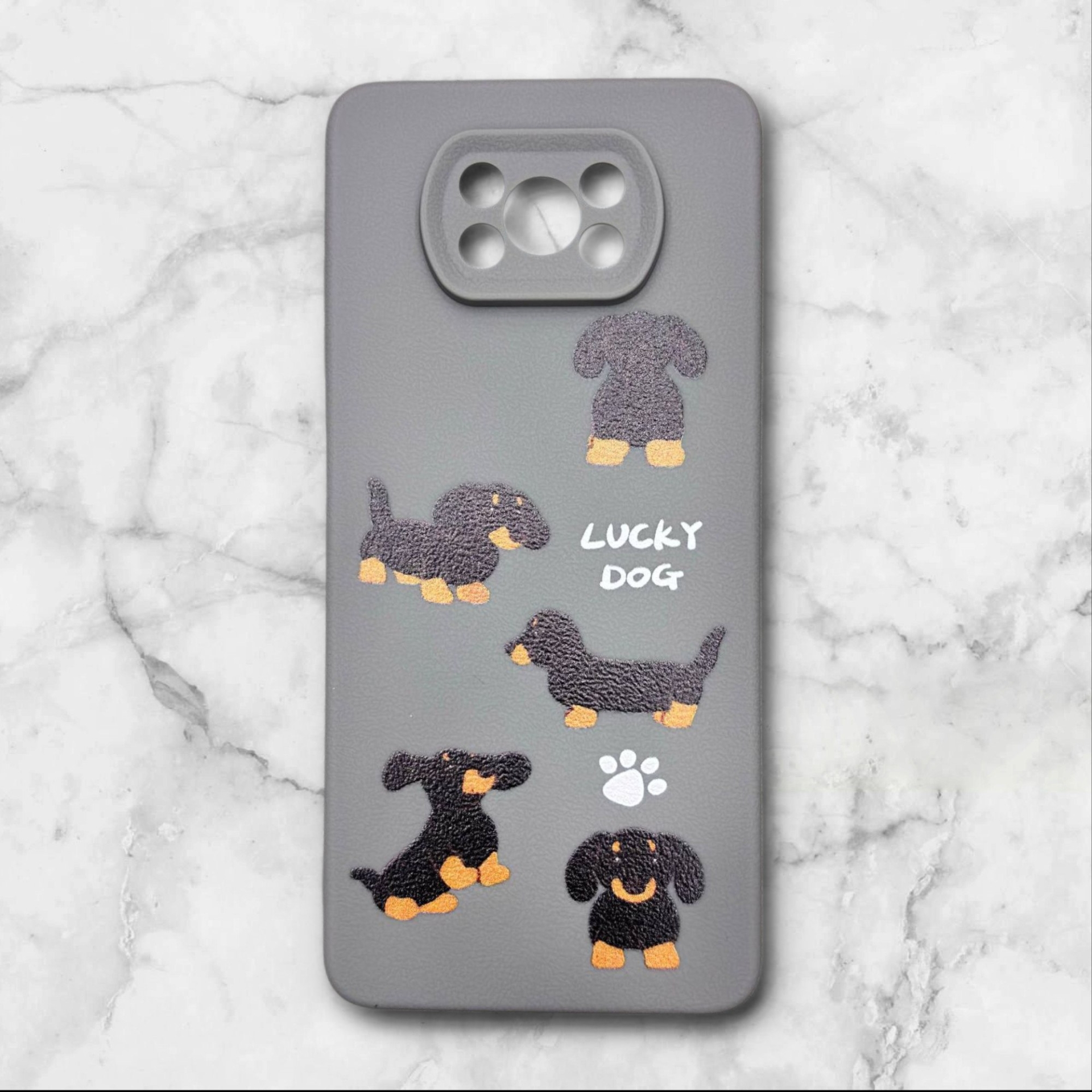  قاب طرح دار شیائومیredmipocox3 طرح سگ بامزه رنگ طوسی – یونیک کیس 