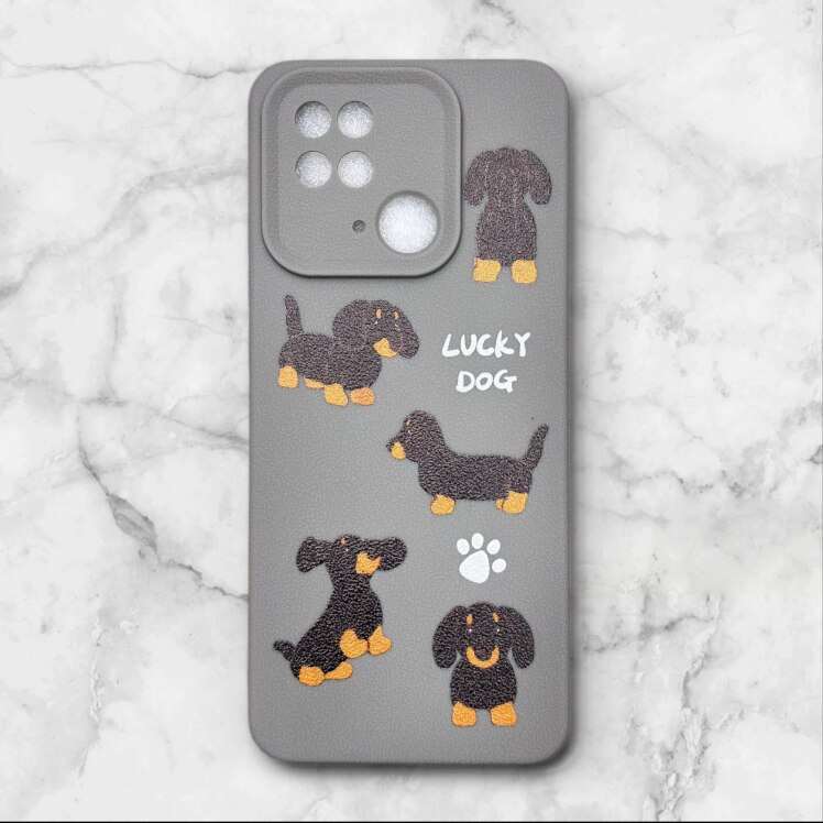 قاب طرح دار شیائومیredmi10c طرح سگ بامزه رنگ طوسی – یونیک کیس 