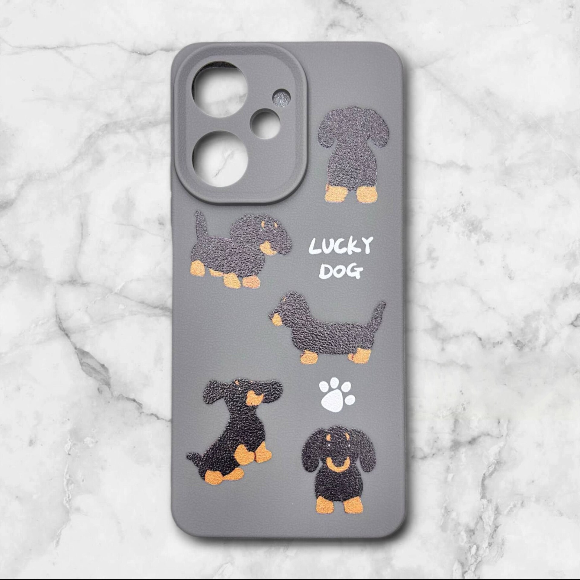  قاب طرح دار شیائومیredmipococ65 طرح سگ بامزه رنگ طوسی – یونیک کیس 