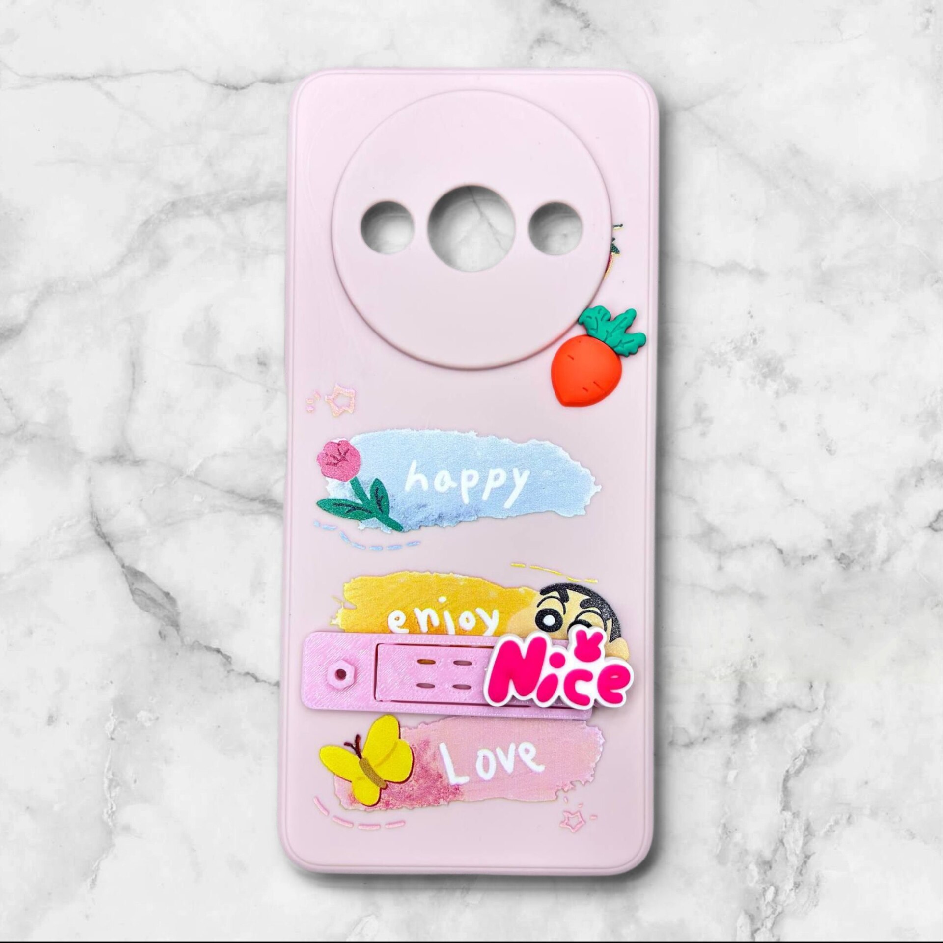  قاب شیائومی redmia3 فانتزی استنددار Nice Mood رنگ صورتی – یونیک کیس 