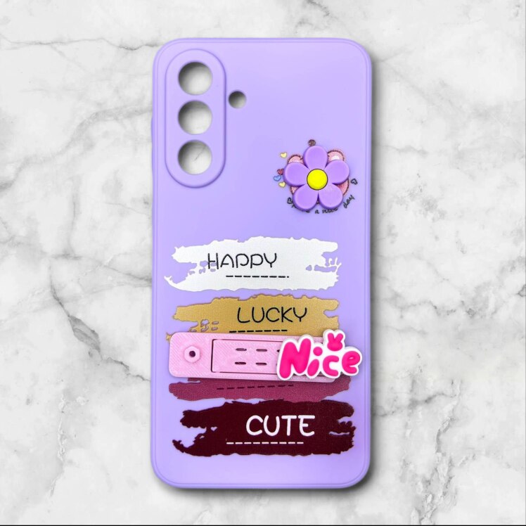 قاب سامسونگ samsungA15 فانتزی استنددار Nice Mood رنگ بنفش – یونیک کیس 