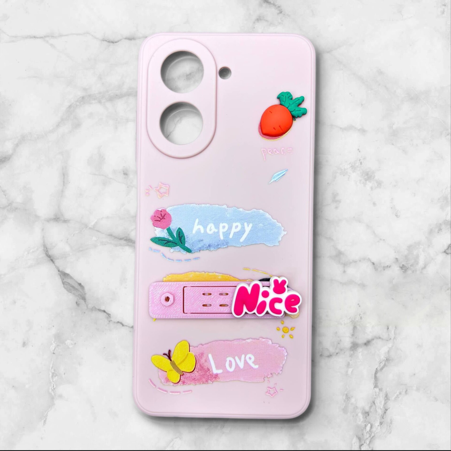  قاب شیائومی redmia5 فانتزی استنددار Nice Mood رنگ صورتی – یونیک کیس 