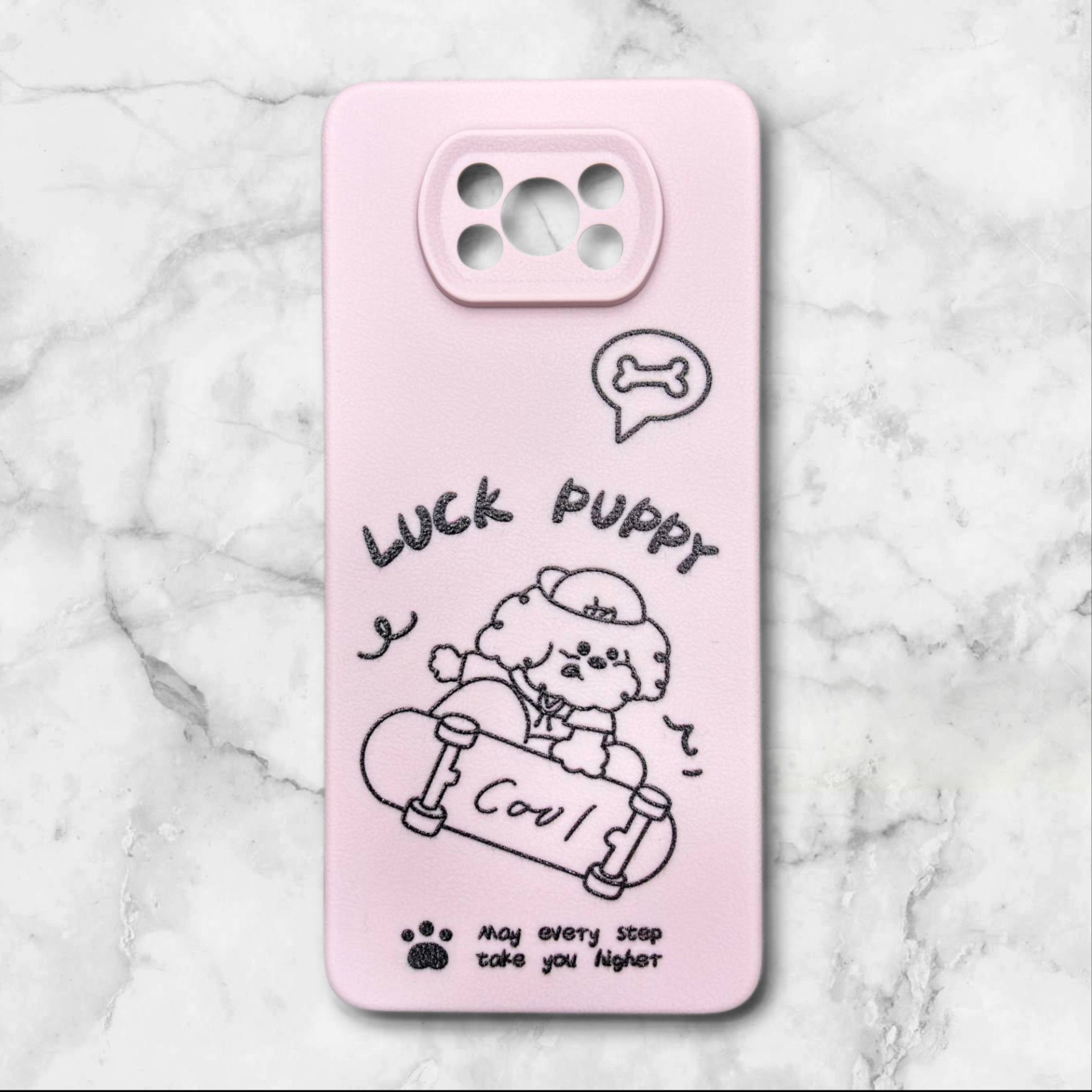  قاب طرح دار شیائومیredmipocox3 طرح سگ بامزه رنگ صورتی – یونیک کیس 