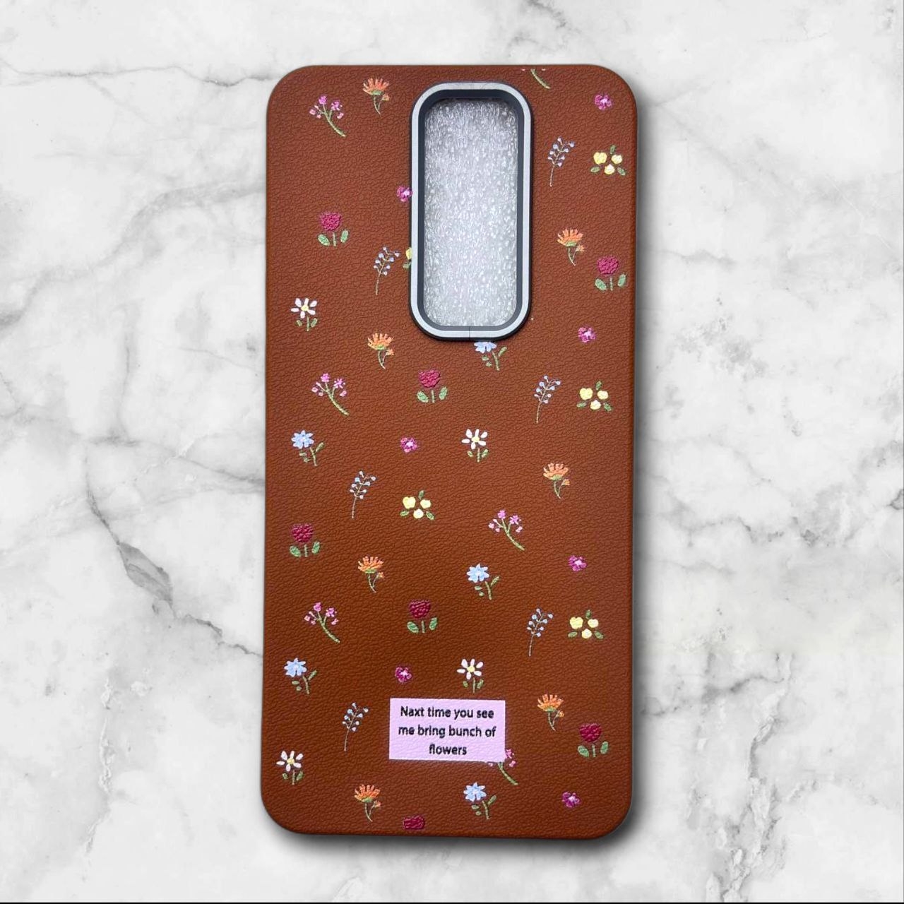  قاب طرح دار گل دار – Flower case شیائومی RedmiNote8Pro رنگ قهوه ای – یونیک کیس 