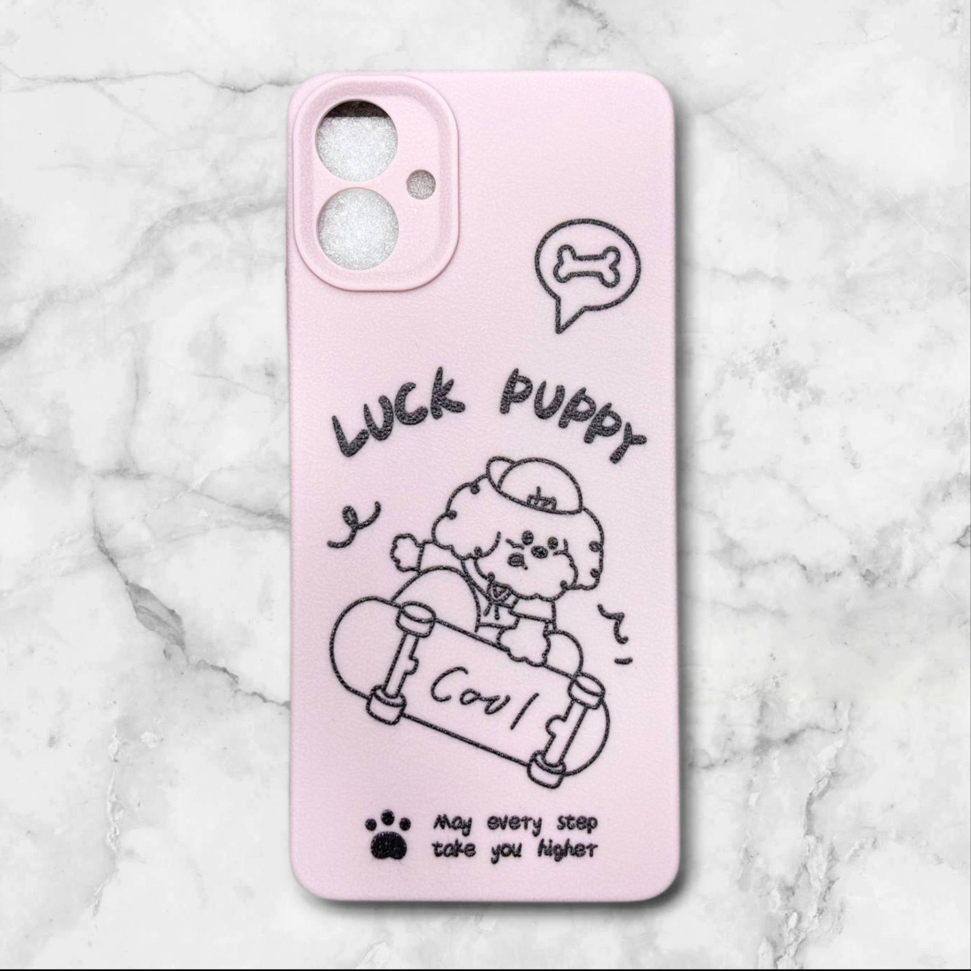  قاب طرح دار سامسونگsamsunga06 طرح سگ بامزه رنگ صورتی – یونیک کیس 