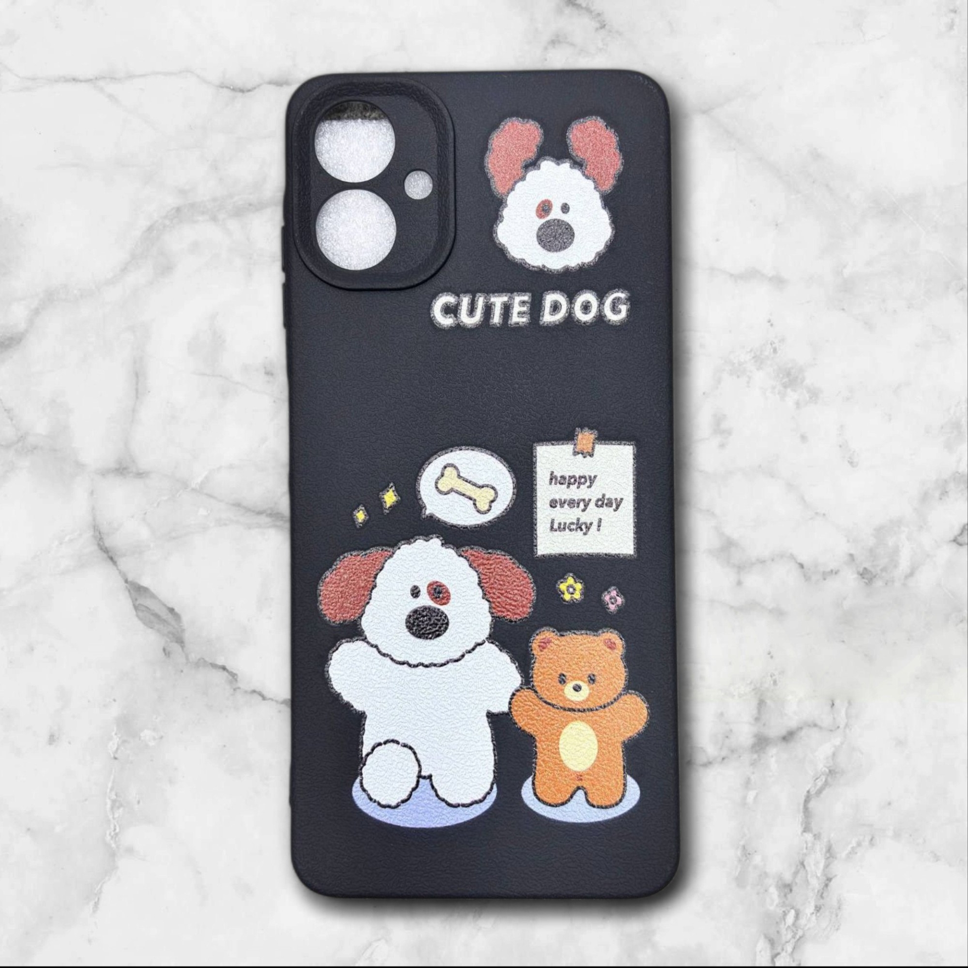  قاب طرح دار سامسونگsamsunga06 طرح سگ بامزه رنگ مشکی – یونیک کیس 