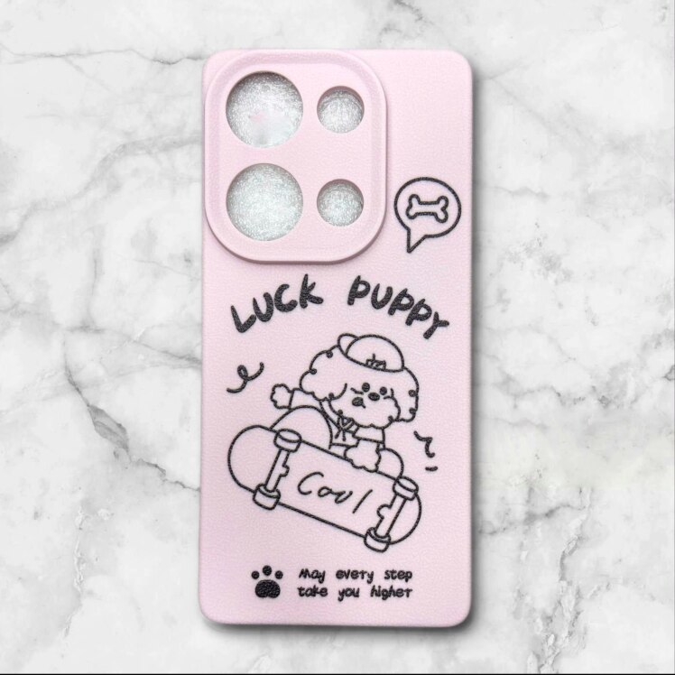 قاب طرح دار شیائومیredminote134g طرح سگ بامزه رنگ صورتی – یونیک کیس 