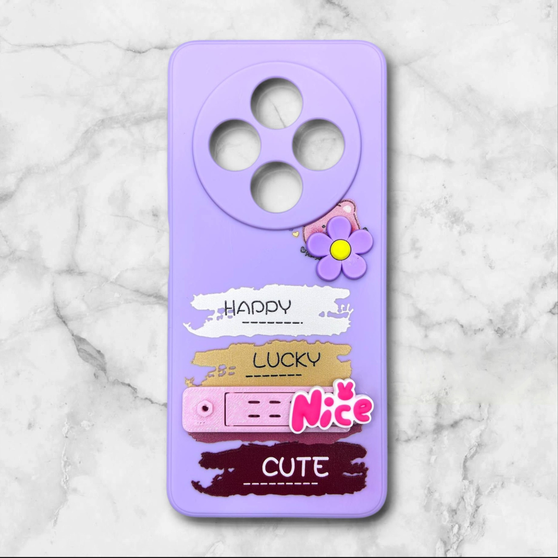  قاب شیائومی redmi14c فانتزی استنددار Nice Mood رنگ بنفش – یونیک کیس 