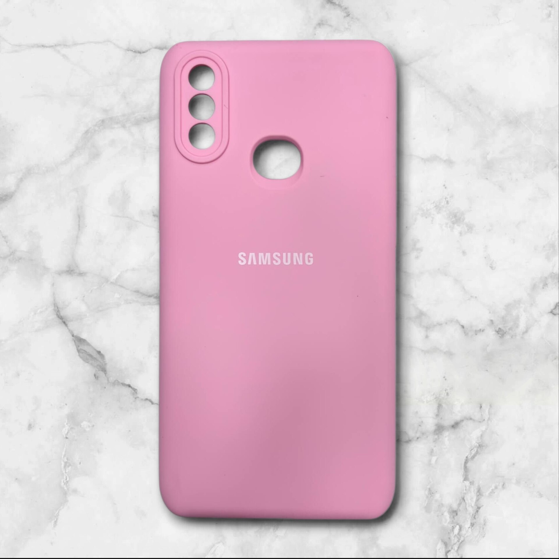  قاب سیلیکون پاک کنی اورجینال سامسونگ – silicon case samsung A10S رنگ صورتی – یونیک کیس 