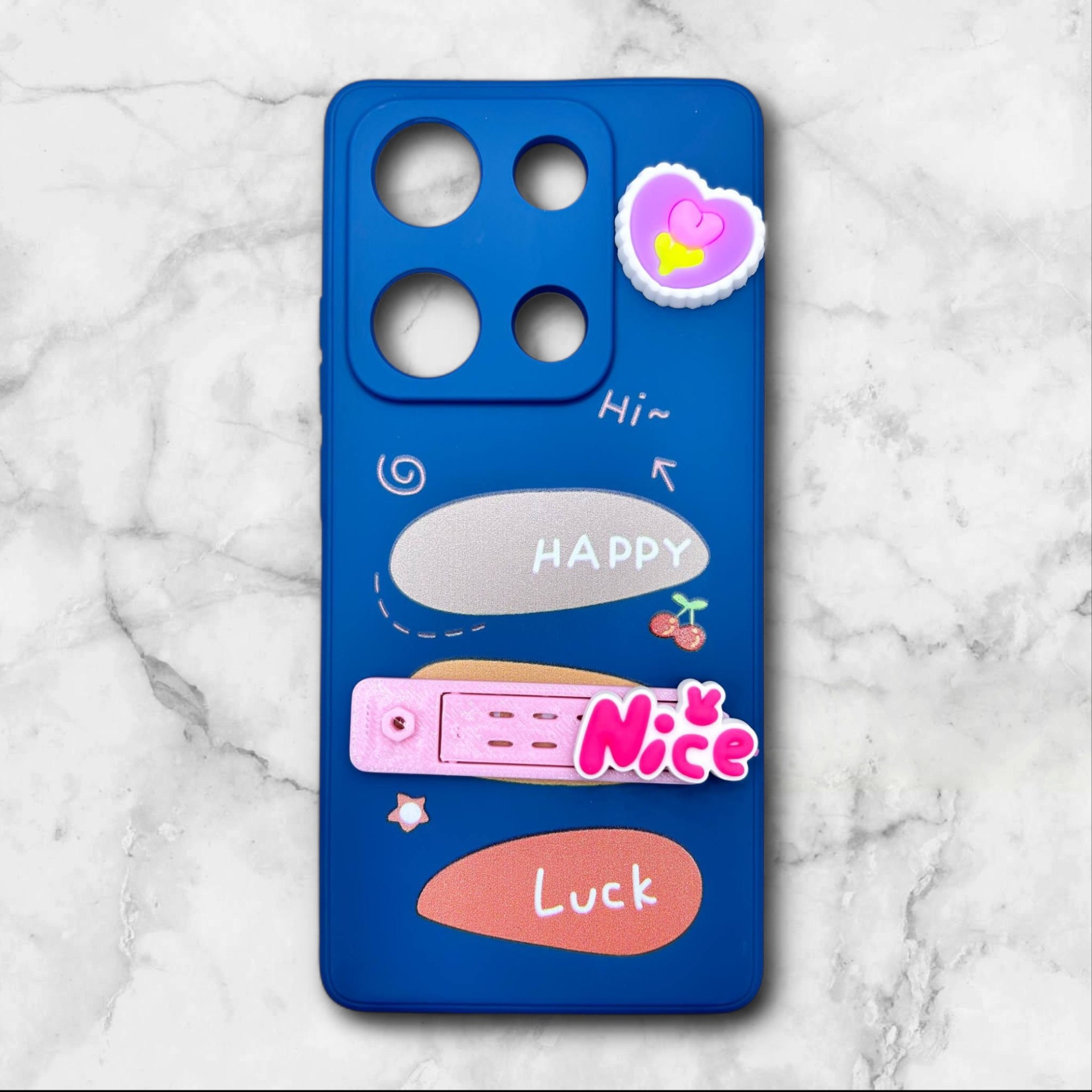  قاب شیائومی redminote14s فانتزی استنددار Nice Mood رنگ سورمه ای – یونیک کیس 