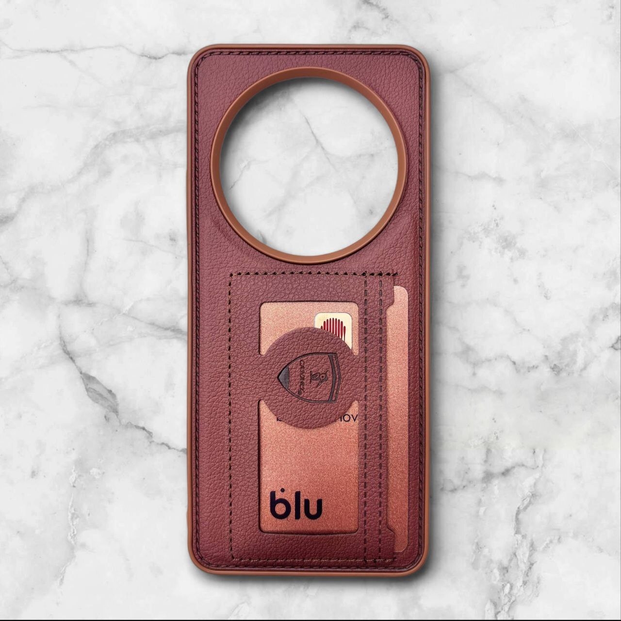 قاب چرمی جاکارتی شیائومی RedmiPocoC75 رنگ قهوه ای – Canary– یونیک کیس