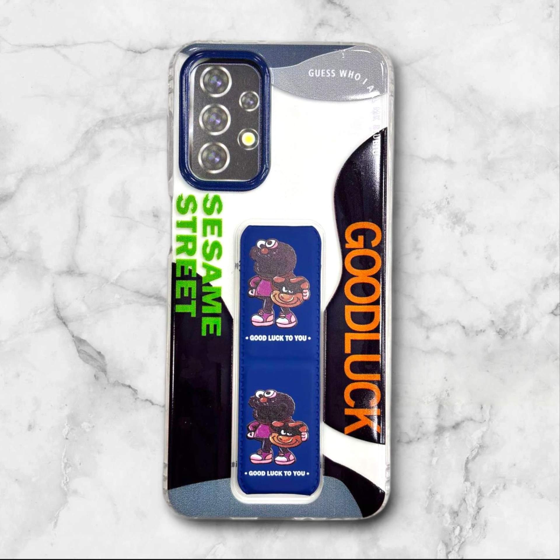  قاب طرح دار سامسونگsamsunga13 استندی شفاف GOODLUCK رنگ ابی – یونیک کیس 