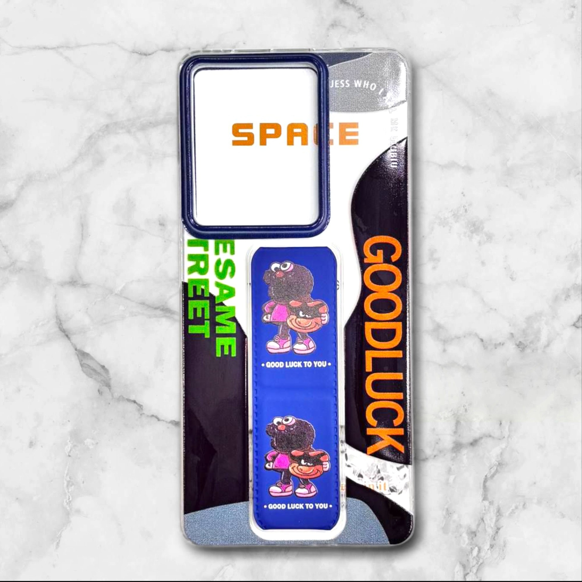  قاب طرح دار شیائومیredminote14s استندی شفاف GOODLUCK رنگ ابی – یونیک کیس 