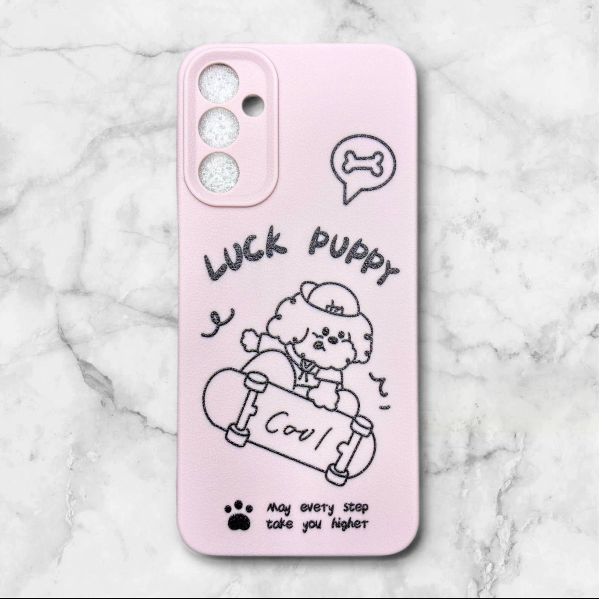  قاب طرح دار سامسونگsamsunga55 طرح سگ بامزه رنگ صورتی – یونیک کیس 