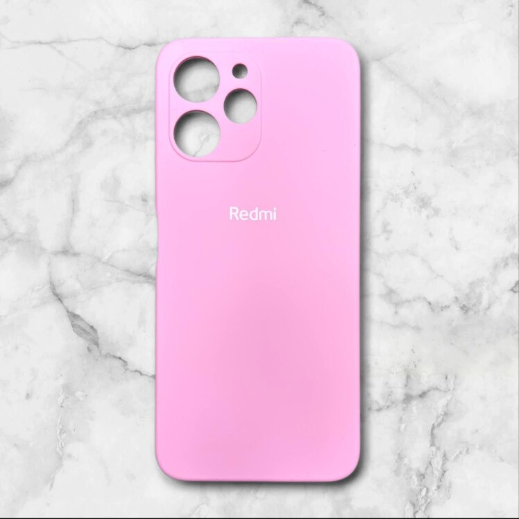 قاب سیلیکون پاک کنی اورجینال شیائومی– silicon case redmi12رنگ صورتی – یونیک کیس 
