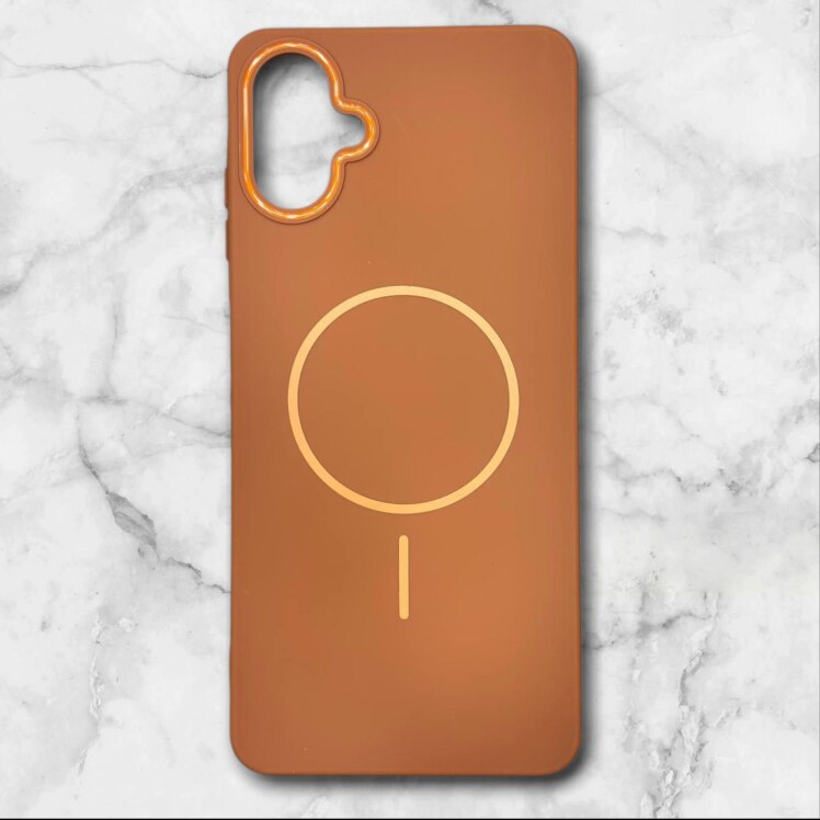 قاب سامسونگsamsunga07 طرح مگ‌سیف اندروید–داخل مخمل رنگ قهوه ای – یونیک کیس 