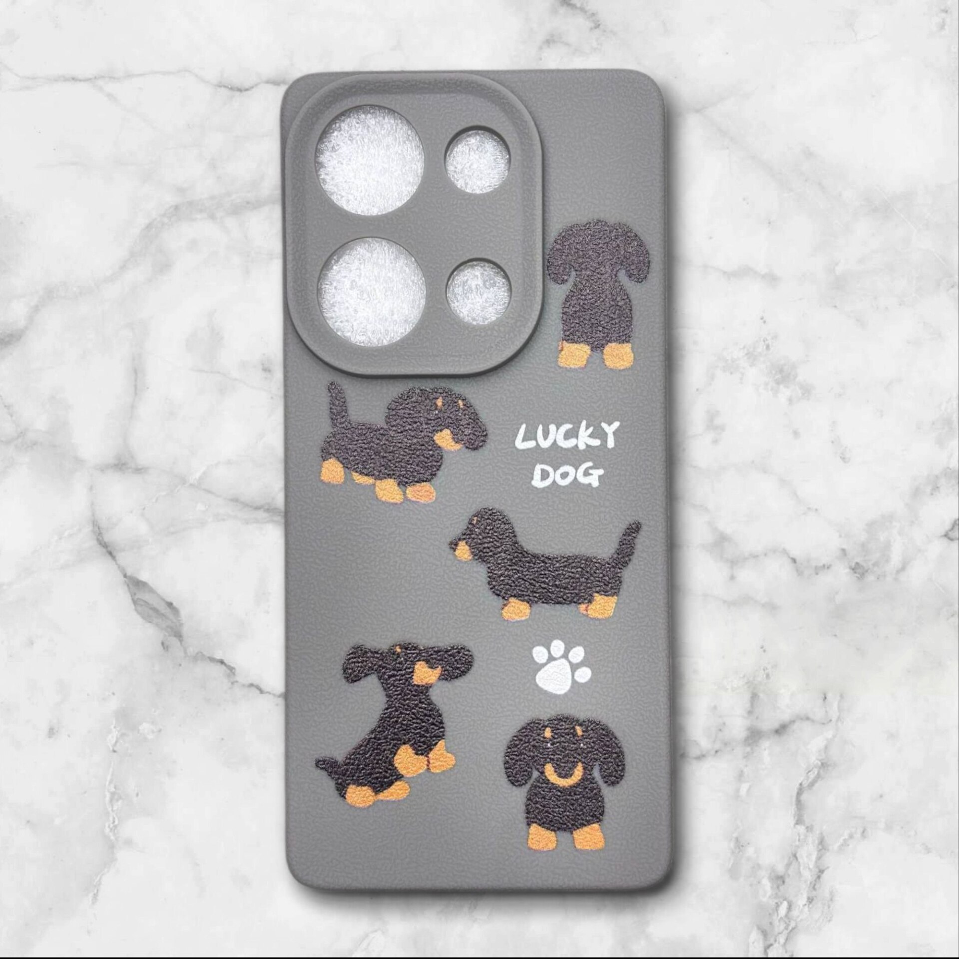  قاب طرح دار شیائومیredminote134g طرح سگ بامزه رنگ طوسی – یونیک کیس 