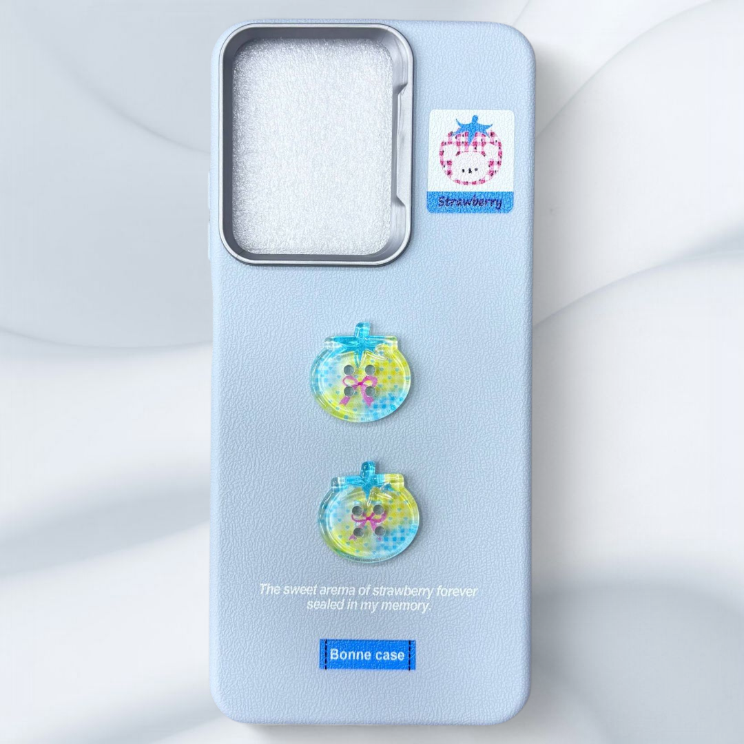  قاب چرمی طرح‌دار شیائومی PocoC71 رنگ آبی یخی – Bonne Case-یونیک کیس 