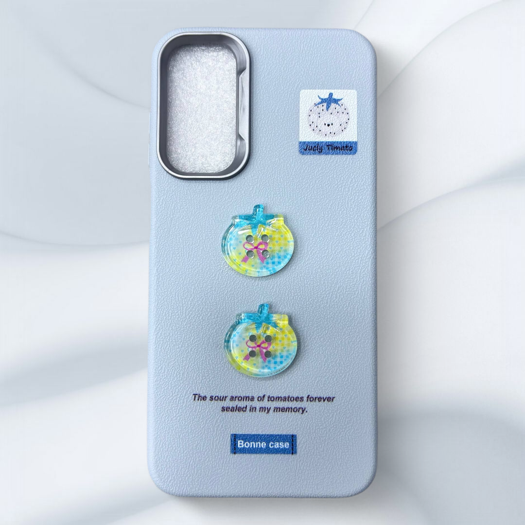  قاب چرمی طرح‌دار سامسونگA32 5gرنگ آبی یخی – Bonne Case-یونیک کیس 