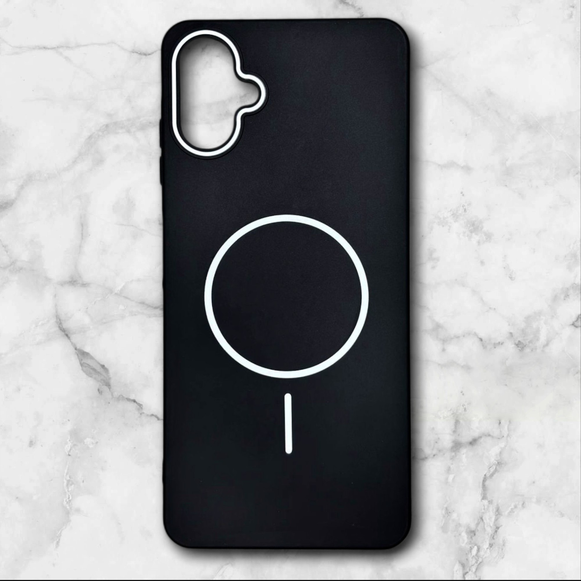  قاب سامسونگsamsunga07 طرح مگ‌سیف اندروید–داخل مخمل رنگ مشکی سفید – یونیک کیس 