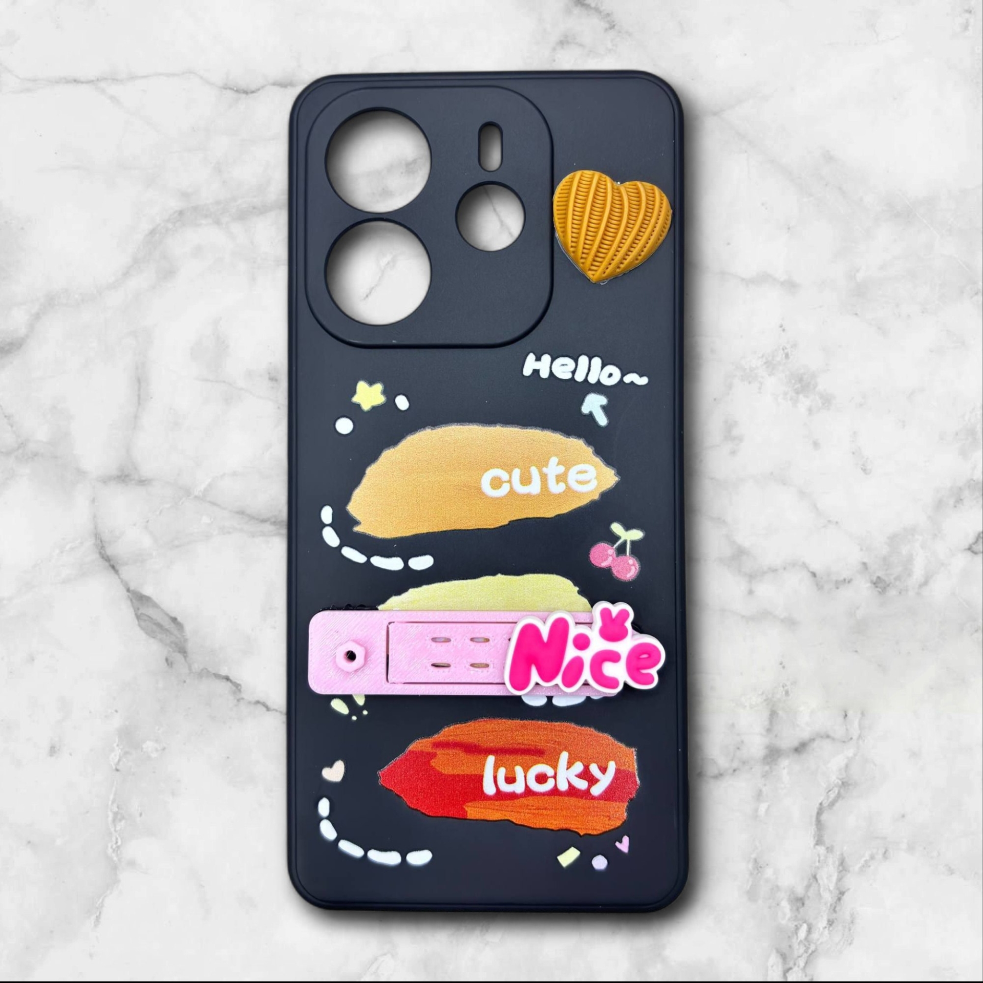  قاب شیائومی redminote144g فانتزی استنددار Nice Mood رنگ مشکی – یونیک کیس 