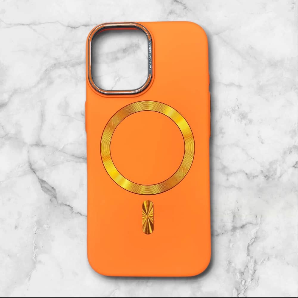 قاب ایفون iPhone17 مگسیف کربن با فریم فلزی لنز رنگ خاکستری – یونیک کیس