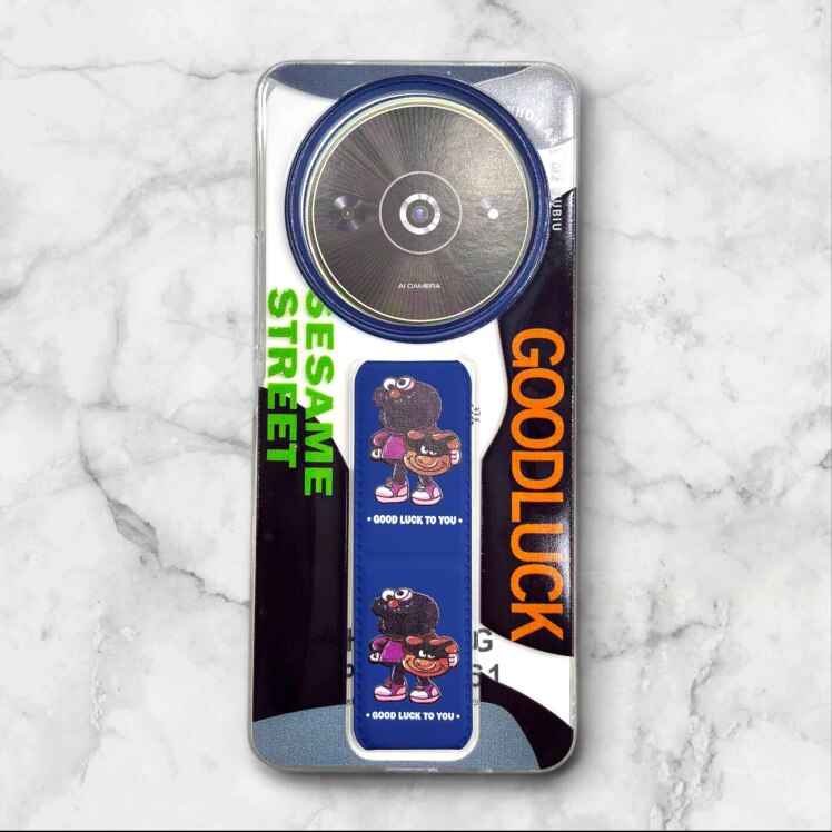 قاب طرح دار شیائومیredmia3 استندی شفاف GOODLUCK رنگ ابی – یونیک کیس 